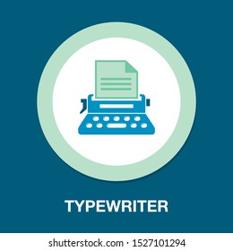 Typewriter Machine Icon - Type Letter Machine - Keyboard Typeing Icon