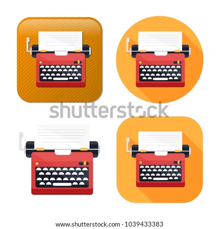 typewriter machine icon - type letter machine - keyboard typeing icon