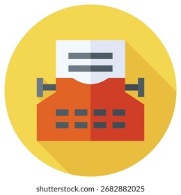 Typewriter Modern Vector Icon – Minimal Illustration Symbol Template for Web Mobile App UI Design
