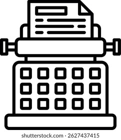 Typewriter New Creative Icon Design Vector
