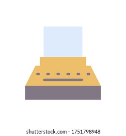 Máquina de escribir, icono de papel. Elementos de vector de color simples de iconos de tiempo libre para ui y ux, sitio web o aplicación móvil