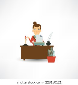 typewriter prints the document