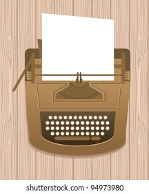 typewriter in retro style - vector card