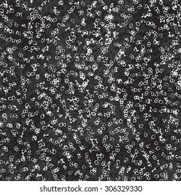 Typewriter types numbers abstract background. Grunge digits font. Counting.