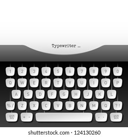 Typewriter. Vector.