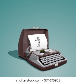 Typewriter vector