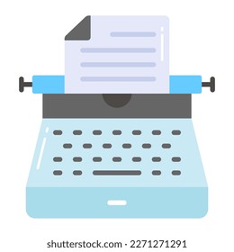 Typewriter vector design in modern and trendy style, premium icon