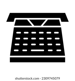 Icono De Glifo Vector De Máquina De Escritura Para Uso Personal Y Comercial.

