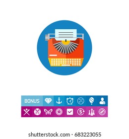 Typewriter Vector Icon
