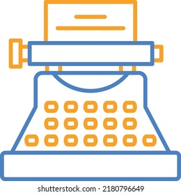 Typewriter vector icon. Can be used for printing, mobile and web applications.