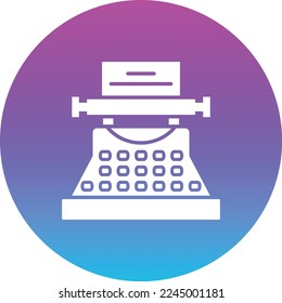 Typewriter vector icon. Can be used for printing, mobile and web applications.