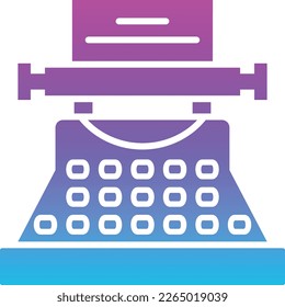 Typewriter vector icon. Can be used for printing, mobile and web applications.