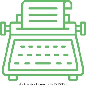 Typewriter vector icon. Can be used for printing, mobile and web applications.