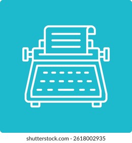 Typewriter vector icon. Can be used for printing, mobile and web applications.