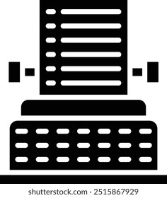 Illustration zum Entwurf eines Vektorsymbols für Schreibmaschinen