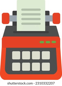 Typewriter Vector Icon Flat Style