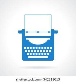 Typewriter vector icon illustration isolated on white background