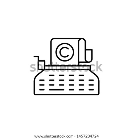 Typewriter vector icon. Illustration isolated vector sign symbol