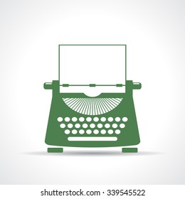 Typewriter vector icon isolated on white background