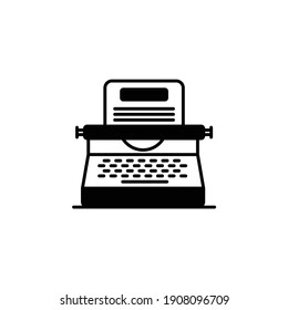 typewriter Vector icon style illustration. EPS 10 file