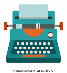 typewriter vector icon with white background