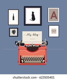 typewriter -Vector illustration