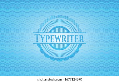 Wasserwelle für Schreibmaschinen-Schriftzeichen. Vektorillustration Illustration. Detaillierte Angaben.