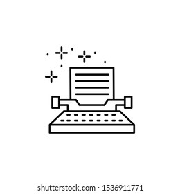 Typewriter writing icon. Element of copywriting icon