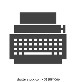 Typewriter, writing, letter icon vector image.Can also be used for law and order. Suitable for mobile apps, web apps and print media.