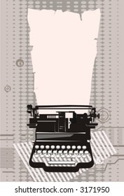 typewriter.Vector illustration.