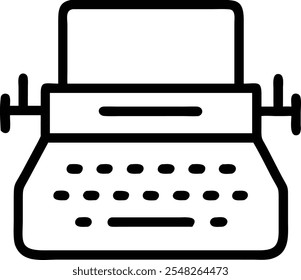 Typewriter,writer,writing,copywriting vector line icon, linear concept, outline sign, symbol