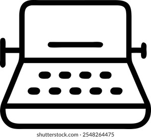 Typewriter,writer,writing,copywriting vector line icon, linear concept, outline sign, symbol