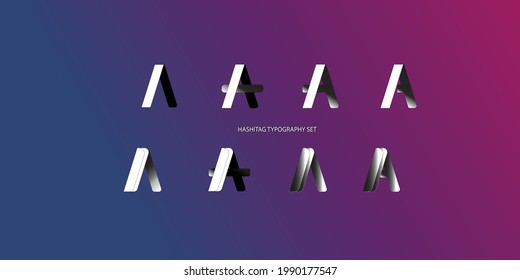 Conjunto de diseño de tiografía , Carta A.Puede usar para crear un logotipo en cualquier tipo de conceptos.