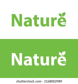 Typhography Text Nature Logo Design