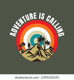 Typhography T-shirt Design: Adventure is Calling