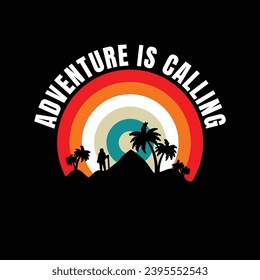 Typhography T-shirt Design: Adventure is Calling