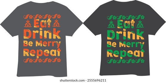 Typhography t-shirt design with color variation