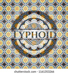 Typhoid arabesque emblem. arabic decoration.