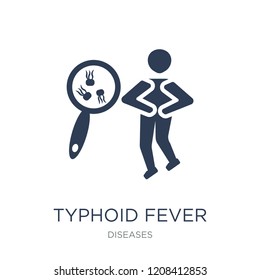 Typhoid fever icon. Trendy flat vector Typhoid fever icon on white background from Diseases collection, vector illustration can be use for web and mobile, eps10