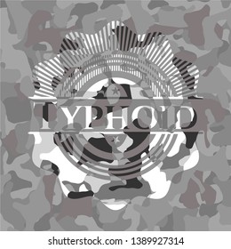Typhoid on grey camo texture