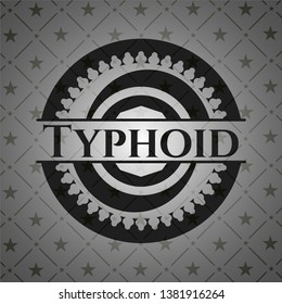 Typhoid retro style black emblem. Vector Illustration. Detailed.