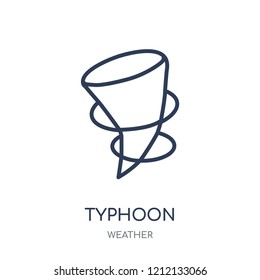 typhoon icon. typhoon linear symbol design from Weather collection. Simple outline element vector illustration on white background.