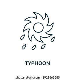 Typhoon icon. Simple element from natural disaster collection. Creative Typhoon icon for web design, templates, infographics and more