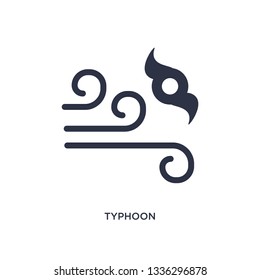 typhoon isolated icon. Simple element illustration from weather concept. typhoon editable logo symbol design on white background. Can be use for web and mobile.