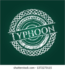 Typhoon on blackboard