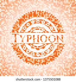 Typhoon orange mosaic emblem