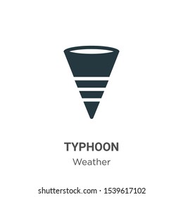 Typhoon vector icon on white background. Flat vector typhoon icon symbol sign from modern weather collection for mobile concept and web apps design.