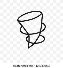 typhoon vector linear icon isolated on transparent background, typhoon transparency concept can be used for web and mobile