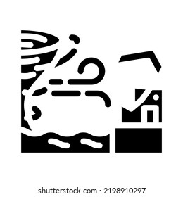 typhoon weather glyph icon vector. typhoon weather sign. isolated symbol illustration
