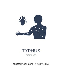 Typhus icon. Trendy flat vector Typhus icon on white background from Diseases collection, vector illustration can be use for web and mobile, eps10